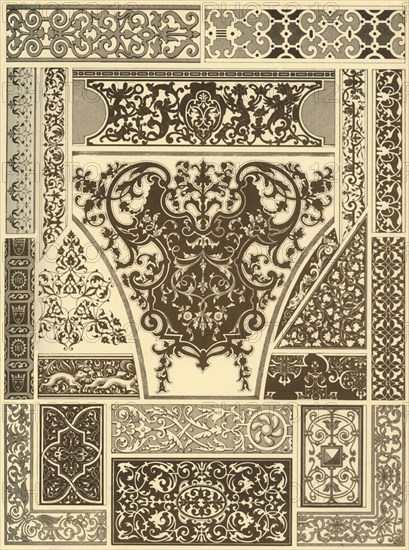 French Renaissance ornament on wood and metals, (1898). Creator: Unknown.