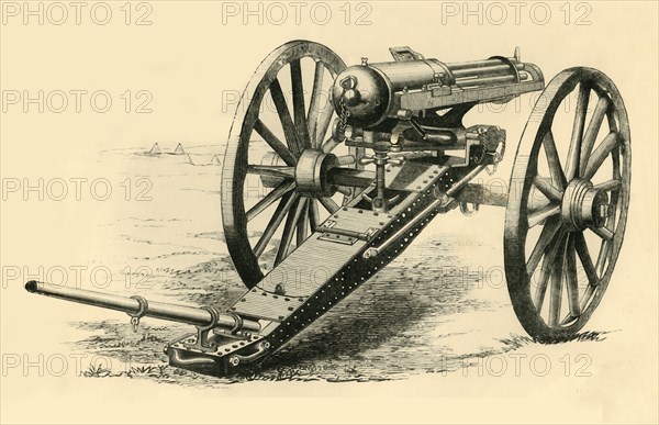 'The Gatling Mitrailleuse', c1872. Creator: Unknown.