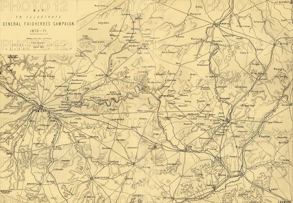 'Map to Illustrate General Faidherbe's Campaign 1870-71', c1872.  Creator: R. Walker.