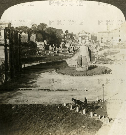 'Via Sacra, road of triumphal pageants, W. from Colosseum, Rome', c1909. Creator: Unknown.