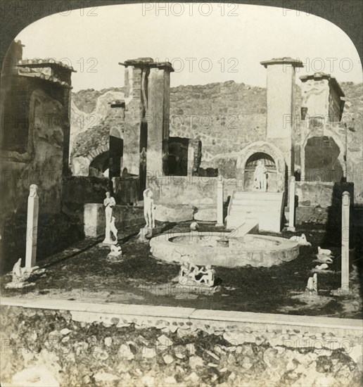 'Inner court, house of Marcus Lucretius, Pompeii, Italy', c1909. Creator: Unknown.