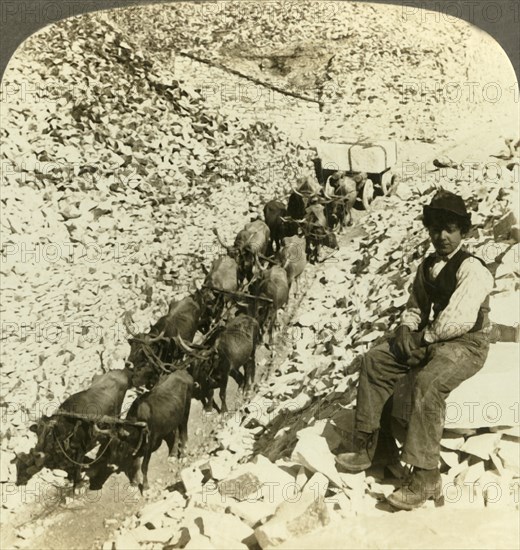 The world-famed marbre quarries at Carrara, Italy', c1909. Creator: Unknown.