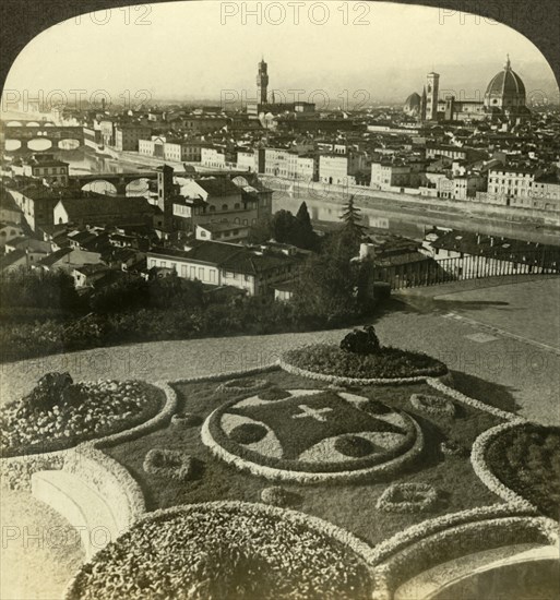 'Florence and the Arno northwest from San Miniato, Italy', c1909. Creator: Unknown.