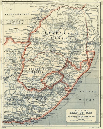 'Map of the Seat of War', 1900. Creator: Unknown.