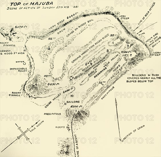 'Top of Majuba - Scene of Action of Sunday 27th Feb 1881', 1900. Creator: Unknown.