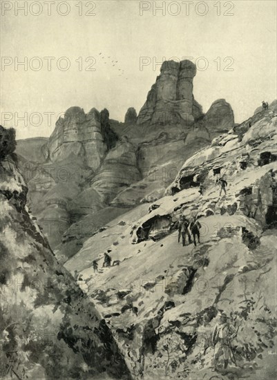 'The Outbreak of War - The Drakenberg Mountains Where The Boers Were Laagered', 1900. Creator: Unknown.