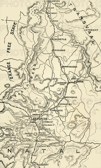 'Map of Northern Natal. Scale 15 Statute Miles to the Inch', 1900. Creator: Unknown.