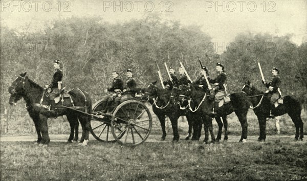 'Complete Machine Gun Detachment of Mounted Infantry', 1900. Creator: Eldridge.