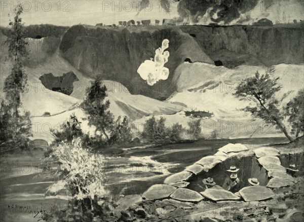 'Cronje's Stronghold on the Modder River', 1900. Creator: HC Seppings Wright.