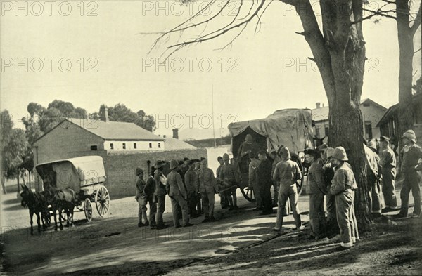 'Conveying Wounded to Wynberg Hospital Camp', 1900. Creator: Alf S Hosking.