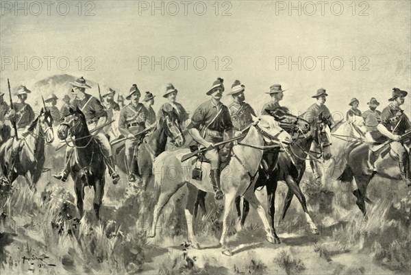 'Australian Bushmen on the March', 1901. Creator: Allan Stewart.