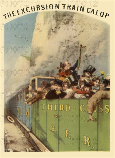 The Excursion Train Galop, sheet music cover, c1860, (1945).  Creator: Unknown.