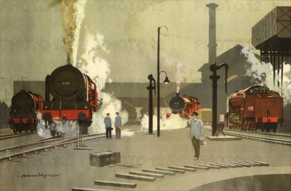 'Camden Town Engine Sheds, c. 1935', (1945).  Creator: Norman Wilkinson.