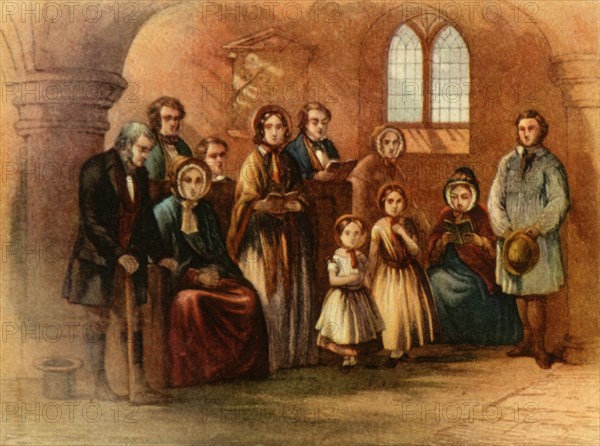 'A Mid-Victorian Congregation', 1860, (1947). Creator: Unknown.