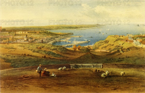'General View of Guernsey from Port George', 1850, (1946). Creator: Richard Principal Leitch.
