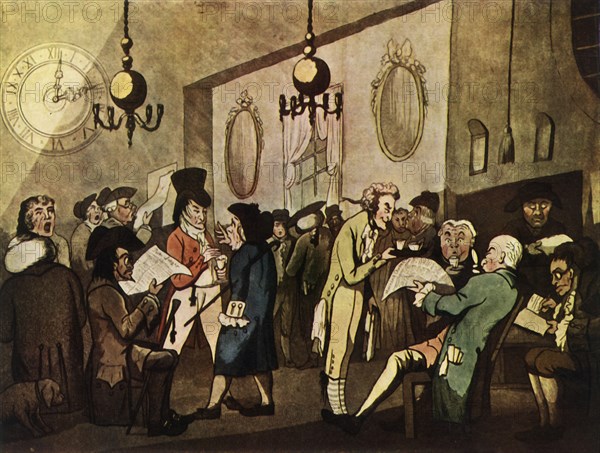 'Lloyd's Coffee House, London', 1798, (1947).  Creator: William Holland.