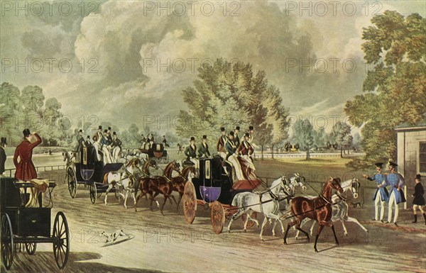 'A Meeting of the Four-In-Hand Club, Hyde Park, London', c1838, (1947). Creator: John Harris the Younger.