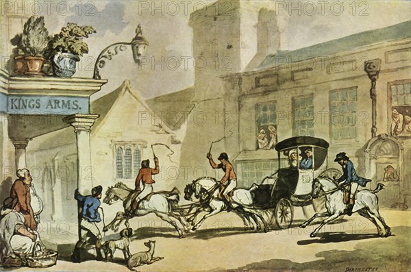 'The King's Arms, Dorchester', late 18th-early 19th century, (1943).  Creator: Thomas Rowlandson.