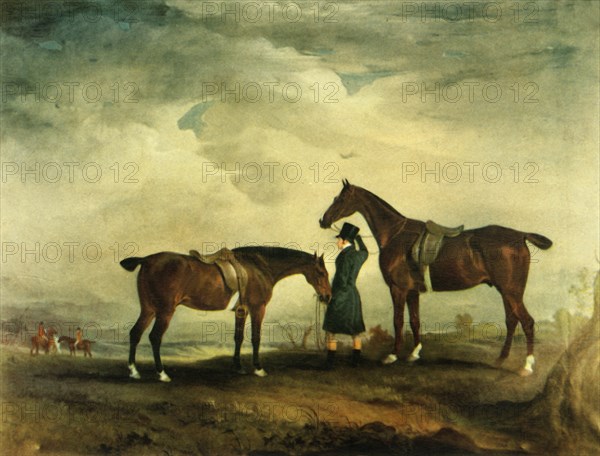 'The Hunter and the Hack: A Typical Cob', early-mid 19th century, (1944).  Creator: John Ferneley.