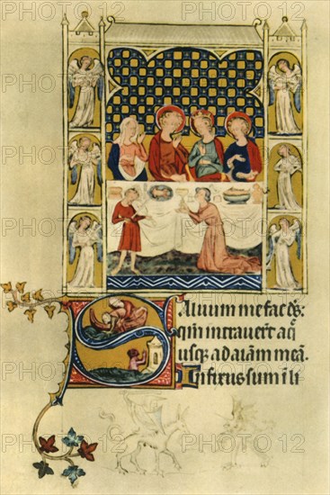 The marriage feast at Cana, early 14th century, (1942).  Creator: Unknown.