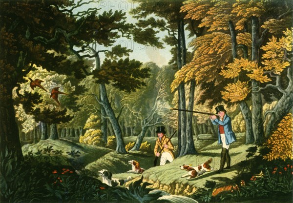 'Pheasant Shooting near Uxbridge', c1824, (1943).  Creator: Unknown.