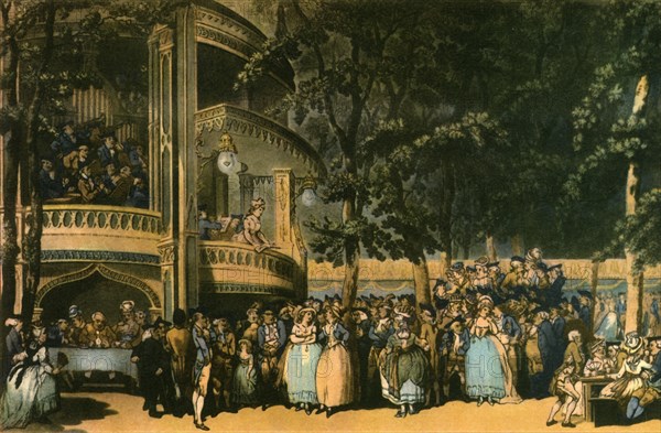 Vauxhall Gardens, Lambeth, c1785, (1942).  Creators: Robert Pollard, Francis Jukes.