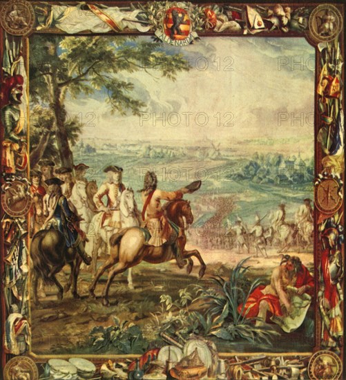 'Marlborough at the Battle of Oudenarde, 1708', (1944).  Creator: Unknown.