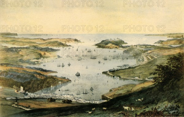 Falmouth Harbour, c1840, (1942). Creator: Newman & Co.