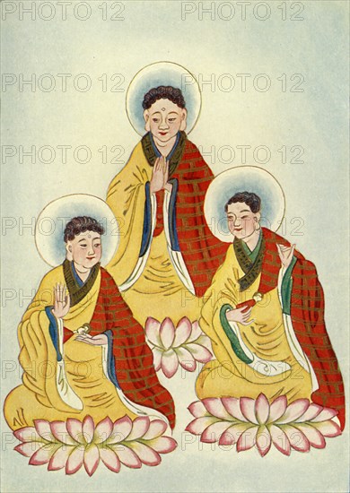 'The Buddhist Triad', 1922. Creator: Unknown.