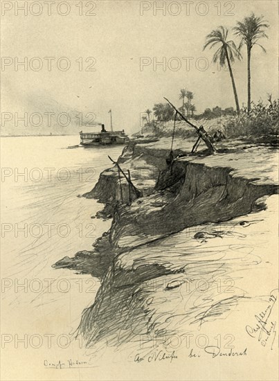 On the banks of the Nile at Dendera, Egypt, 1898.  Creator: Christian Wilhelm Allers.