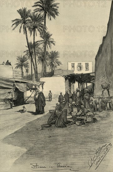 Street in Aswan, Egypt, 1898. Creator: Christian Wilhelm Allers.