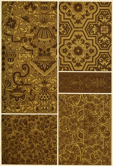 French Renaissance block printing and embroidery, (1898). Creator: Unknown.