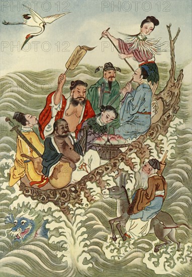 'The Eight Immortals Crossing the Sea', 1922. Creator: Unknown.