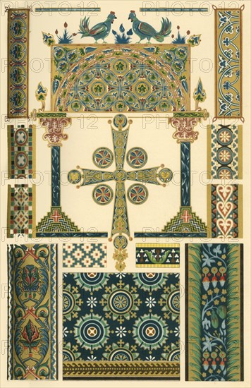 Byzantine glass mosaic, coloured enamel, illumination, (1898). Creator: Unknown.