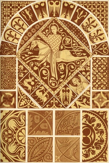 Medieval stone mosaic, (1898).  Creator: Unknown.