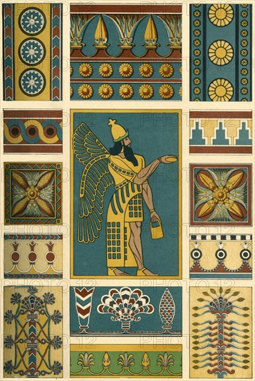 Assyrian decoration, (1898). Creator: Unknown.