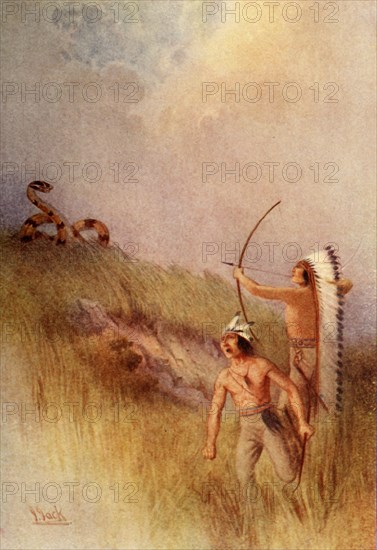 'The War-chief kills the Monster Rattlesnake', 1914. Creator: Unknown.