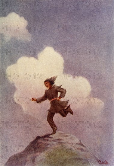 With one great step he reached the distant headland', 1914. Creator: Unknown.