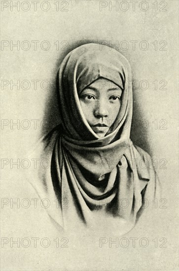 'The Musume. "And On Her Head a Hood of Blue".', 1891. Creator: Unknown.