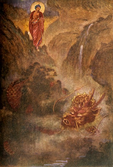 'Buddha and the Dragon', 1912. Creator: Evelyn Paul.