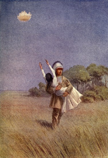 'Algon carries the Captured Maiden home to his Lodge', 1914. Creator: Unknown.