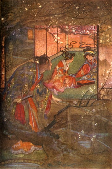 'Kato Sayemon in his Palace of the Shogun Ashikaga', 1912. Creator: Evelyn Paul.