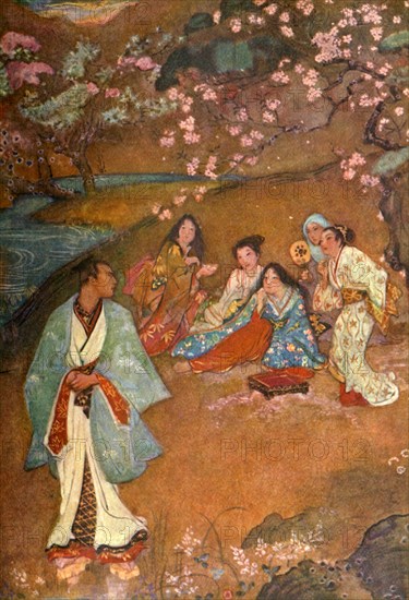 'Shinge and Yoshisawa by the Violet Well', 1912. Creator: Evelyn Paul.