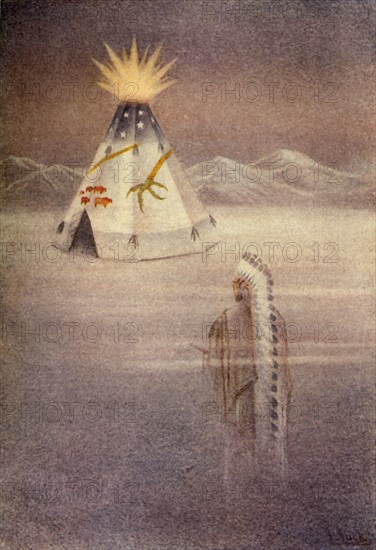 'He described a great teepee', 1914. Creator: Unknown.