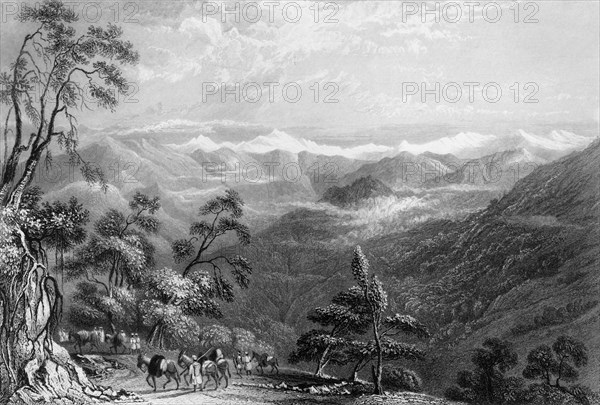 'Snowy Range, from Landour', 1838. Creator: George Francis White.