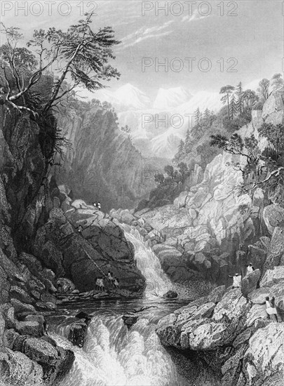 'View near the Source of the Jumna', 1838. Creator: George Francis White.