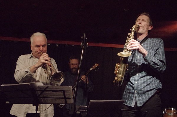 Chris Batchelor Steve Buckley, Verdict Jazz Club, Brighton, East Sussex, 13 Dec 2019. Creator: Brian O'Connor.