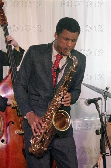 Xhosa Cole, Xhosa Cole Quartet, Watermill Jazz Club, Dorking, Surrey, 21 Jan 2020. Creator: Brian O'Connor.