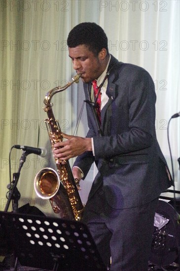 Xhosa Cole, Xhosa Cole Quartet, Watermill Jazz Club, Dorking, Surrey, 21 Jan 2020. Creator: Brian O'Connor.