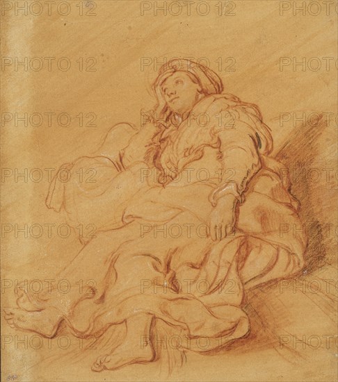 Study of the Figure of Rachel, c.1621. Creator: Pieter Lastman.